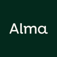 Logo with the word Alma on green background.