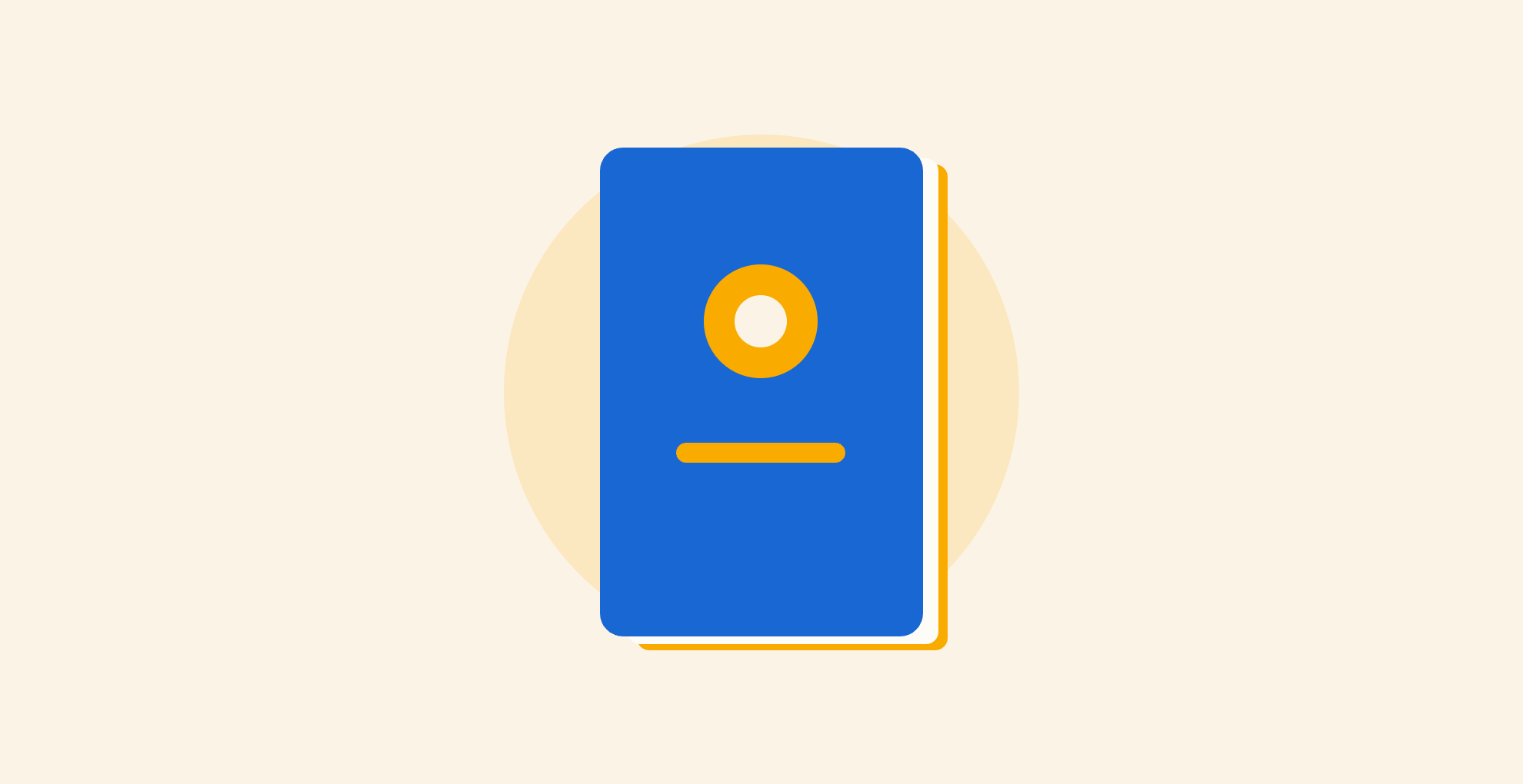 Flat illustration of a passport booklet