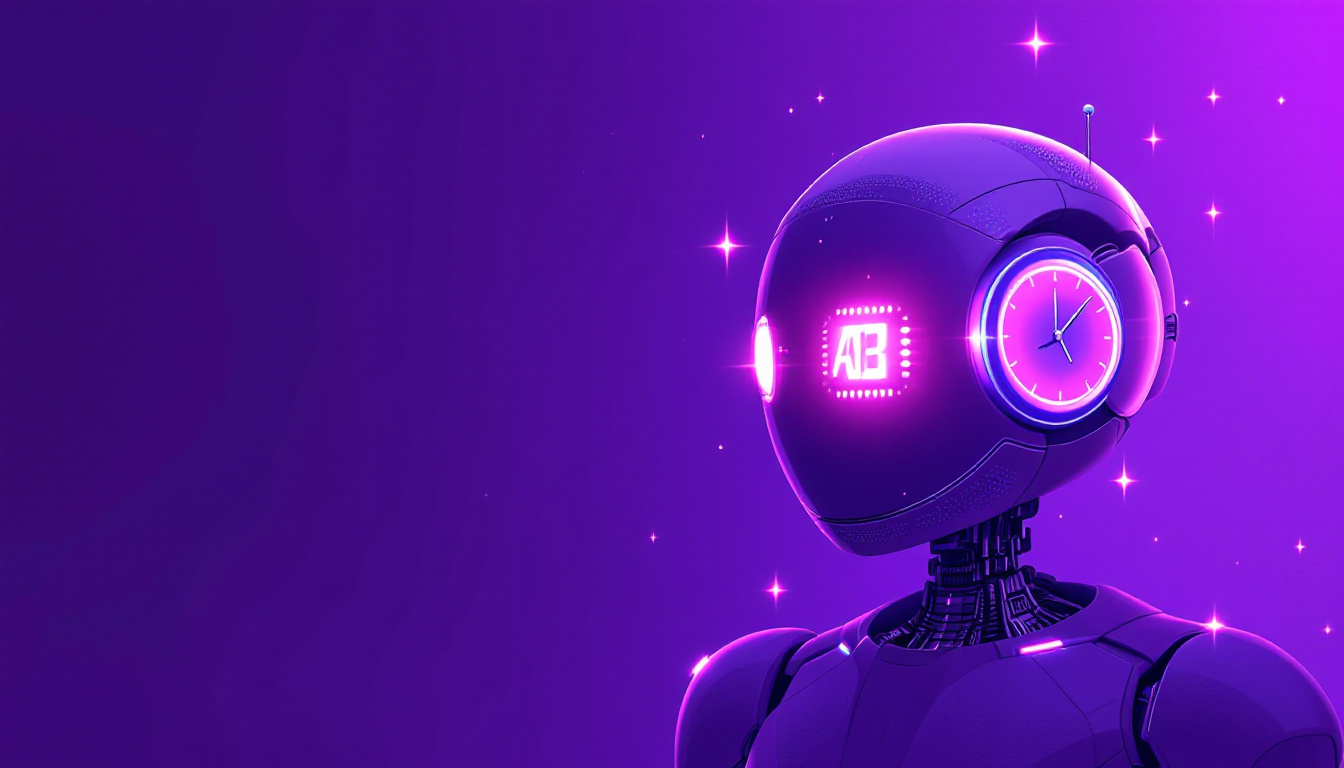 Bright violet illustration of an AI agent head with a glowing persistent-memory chip and clock.
