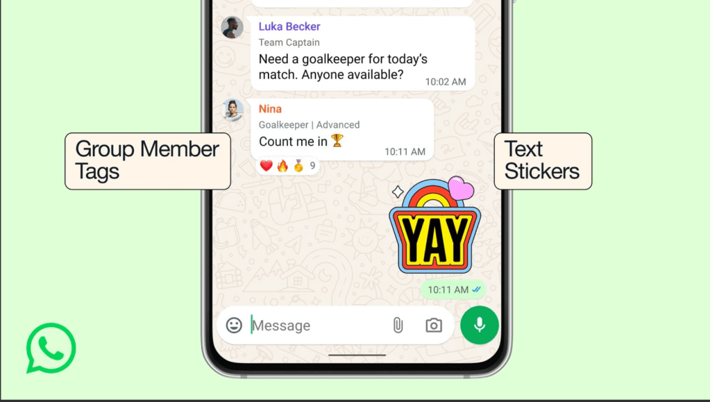 WhatsApp Introduces Member Tags in Group Chats for Enhanced Context
