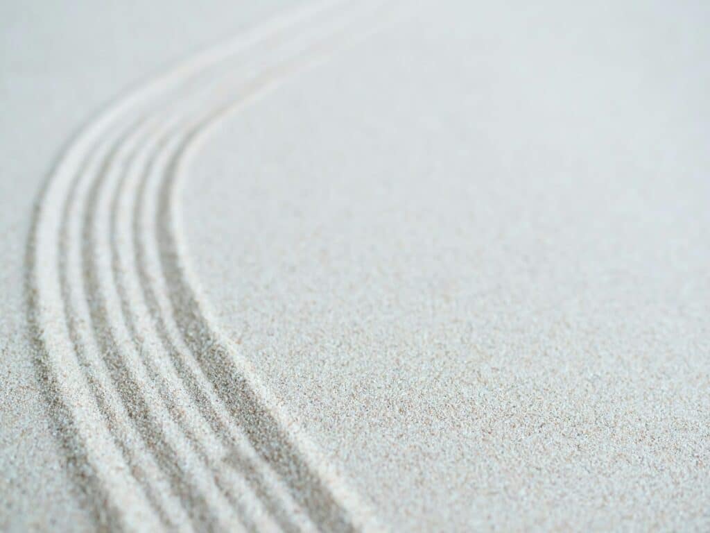 Zen Garden japanese with White Pebble