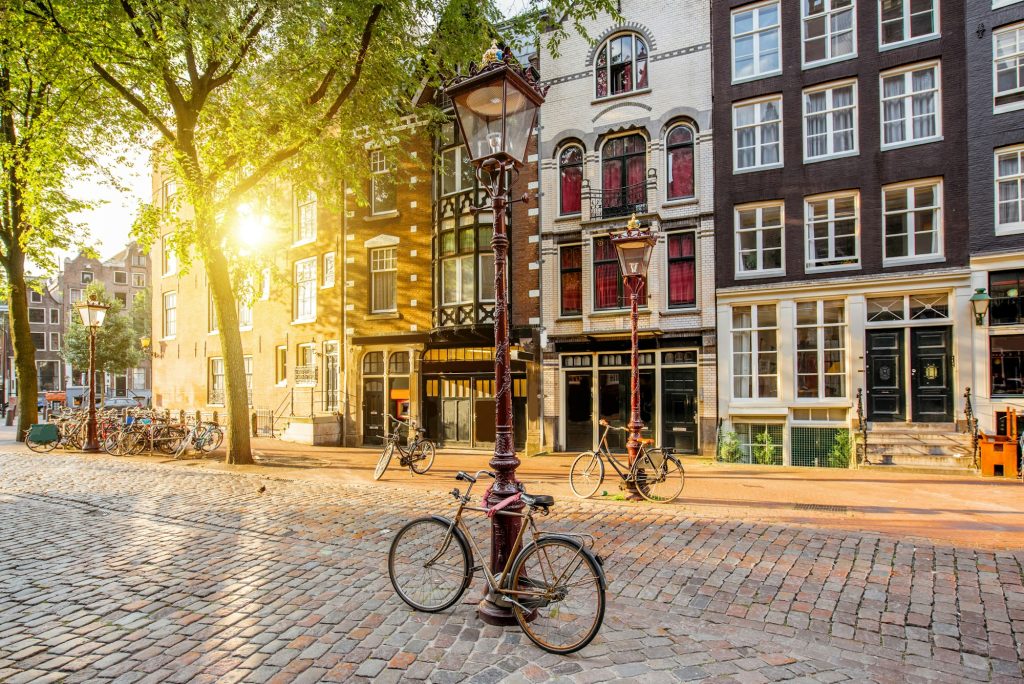 Amsterdam cityscape view